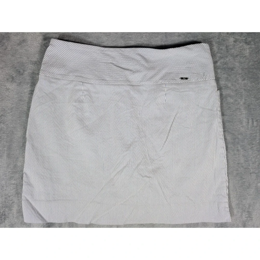 S C & Co Sportswear Women Blue White Pinstripe Athletic Golf Tennis Skort Medium